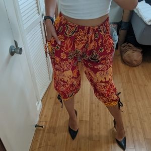 Tribal Crop Pants with Ties